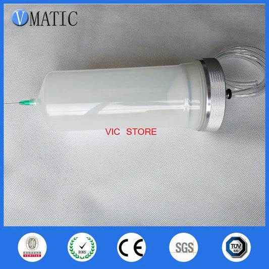Free Shipping New Thickening Explosion Proof Luer Lock Pneumatic Syringe Barrel 500cc/ml With Adapter Piston And Tube