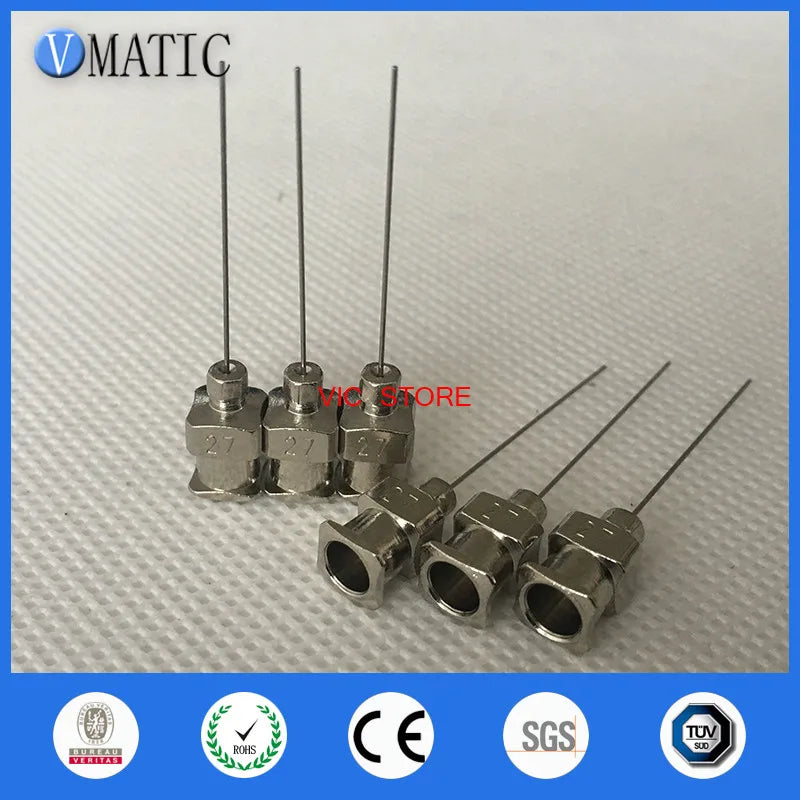 High Quality 12Pcs 1 Inch Tip Length 27G Blunt Stainless Steel Dispensing Needles Syringe Needle Tips Glue Dispenser Needle