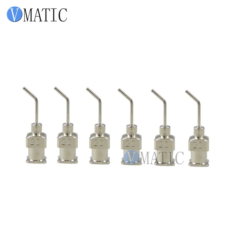High Quality 12Pcs 1/2'' Inch 20G 45 Degree Bent Stainless Steel Dispensing Needle