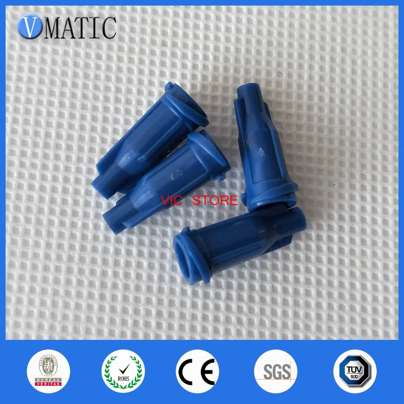High Quality 1000Pcs Luer Lock Screw Type Dark Blue Syringe Caps Dispensing Syringe Cap Stoppers