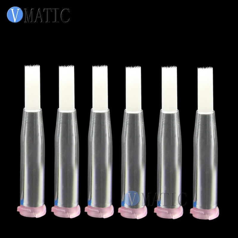Free Shipping 20G Dispensing Double Screw Thread Needles EDF Soft Round Dia 4mm Mouth Glue Dispenser Needle Brush