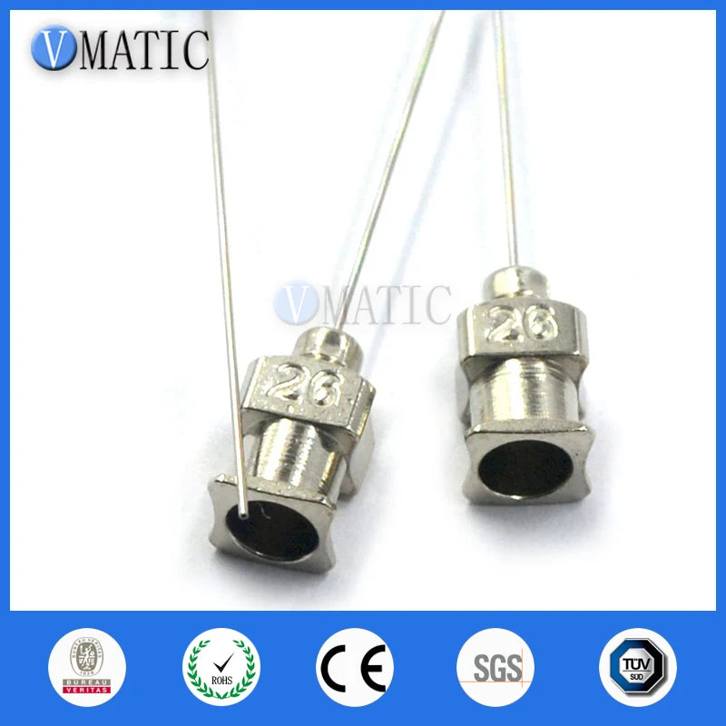 Free Shipping 12Pcs 1 Inch Tip Length 26G Blunt Stainless Steel Liquid Glue Dispensing Dispenser Syringe Needle