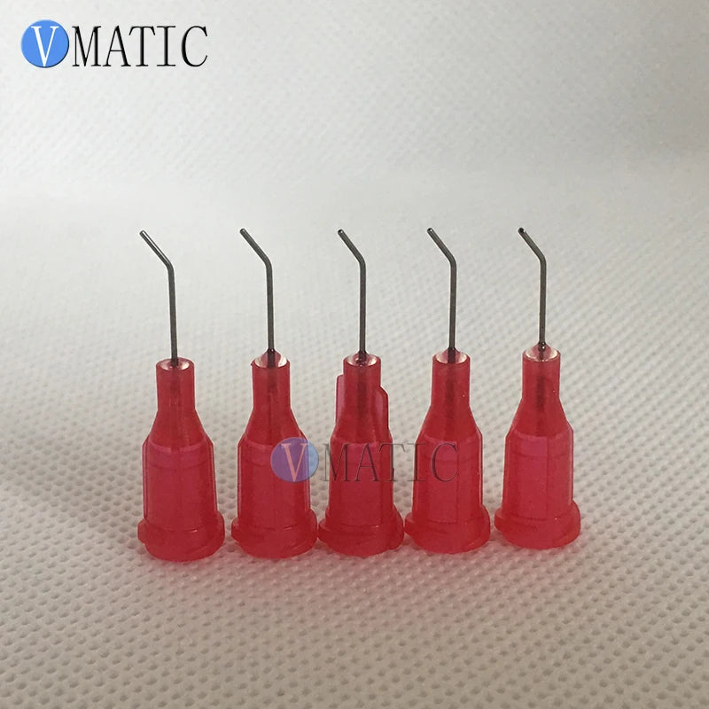High Quality High Demand 25G Red 0.5'' 1/2 Inch Tubing 45 Degree Bend TE Premier Bent Dispensing Tips