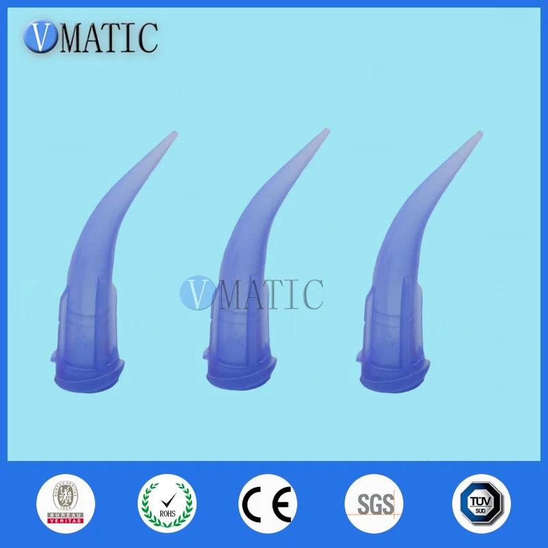 High Quality 100pcs 22G Blue Color TT Tapered Plastic Bent Dispensing Needle Tips