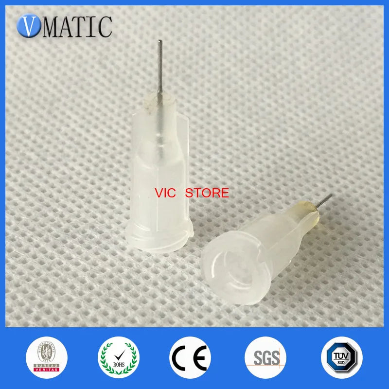 Free Shipping Clear Color 100Pcs/Lot 27G 1/4'' Stainless Steel Tip Dispensing Screw Needles Syringe Needle Tips
