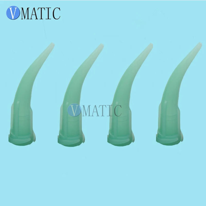Free Shipping Quality 100Pcs 18G Green TT Tapered Bend Dispensing Needle Tips