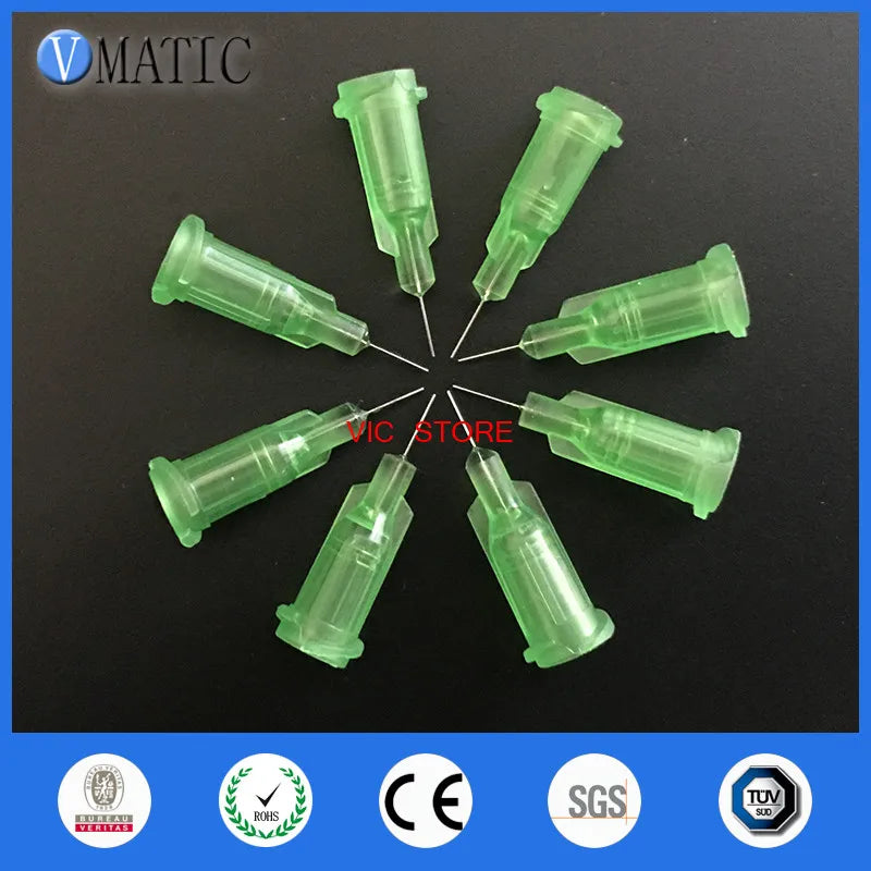 Free Shipping 100 Pcs Non Sterilized 34G 0.25'' Dispense Syringe Needle Tip / Glue Dispensing Needle Tip 1/4 Inch