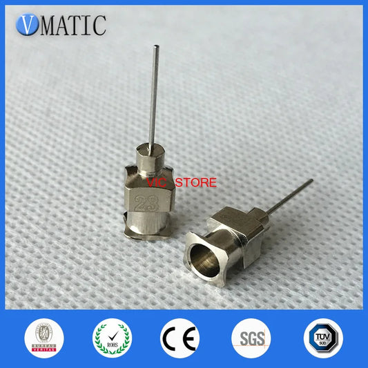 Free Shipping 1/2 Inch Tip Length 23G All Metal Tips Blunt Stainless Steel 12Pcs Glue Dispensing Needles Syringe Needle Tips