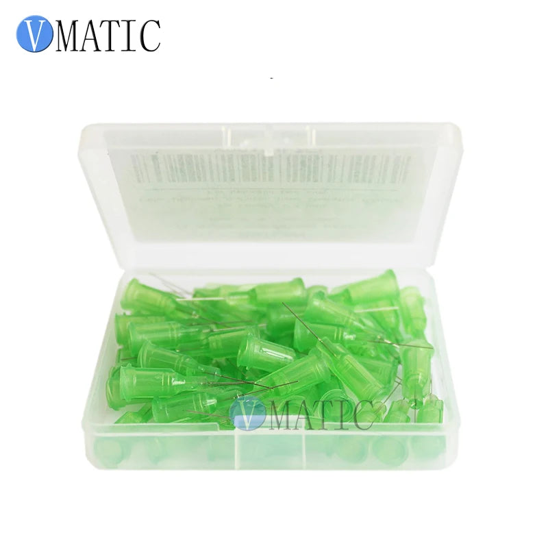 Free Shipping 100Pcs Non Sterilized 34G 0.25'' Tubing Length Liquid Dispensing Tips Glue Dispense Needle 1/4 Inch