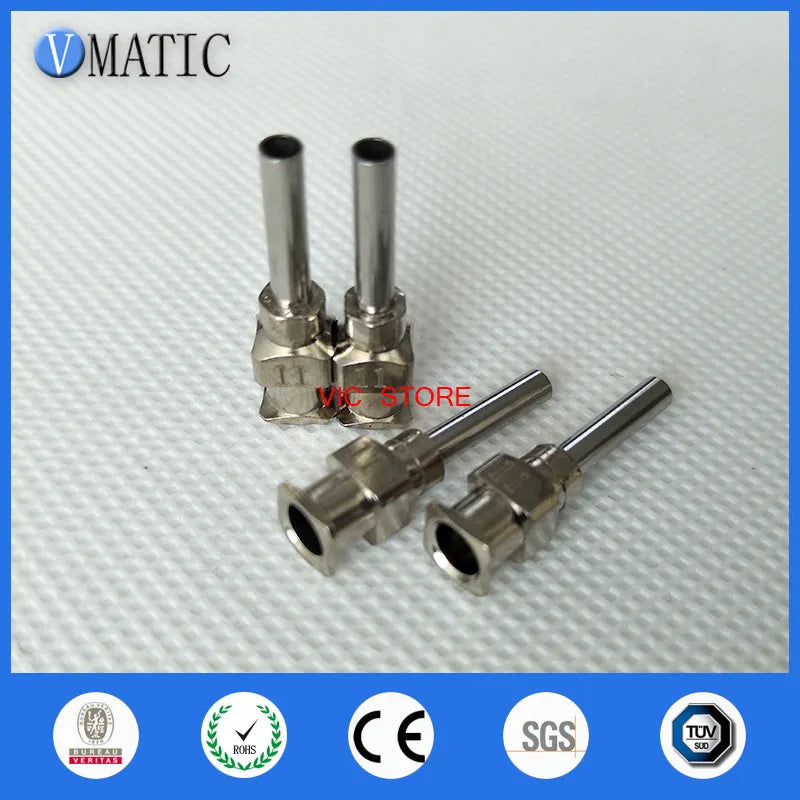 High Quality 0.5'' Length 11G All Metal Tips Blunt Stainless Steel 12Pcs Glue Dispensing Needles Syringe Needle Tips 1/2 Inch