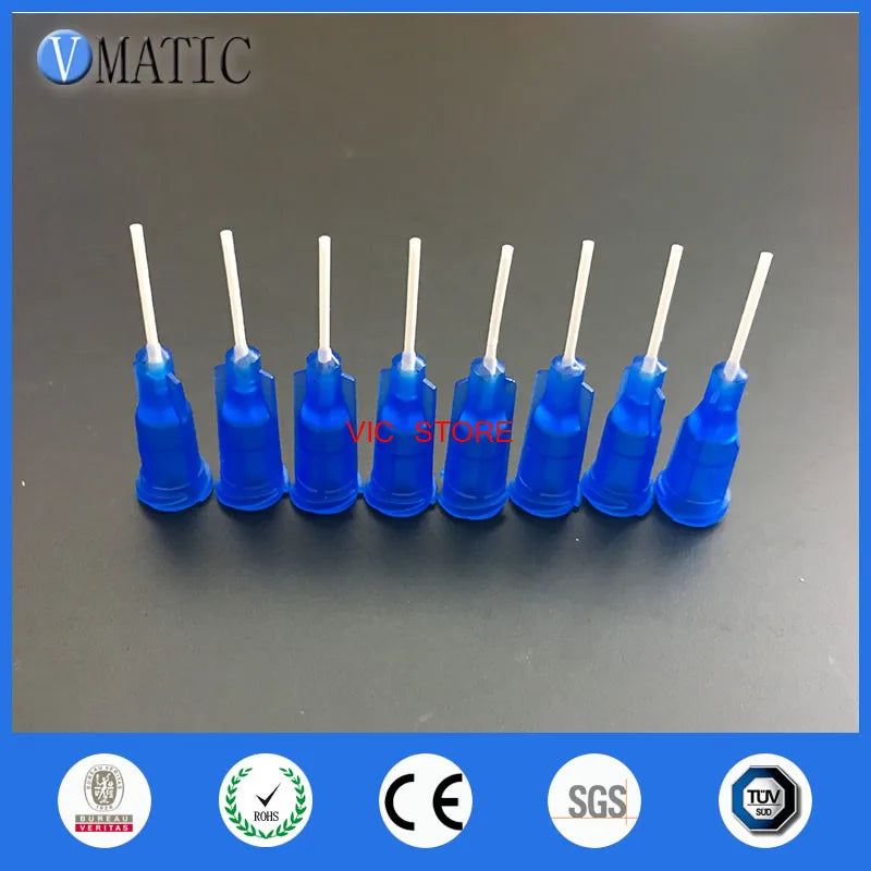 Free Shipping 100Pcs 22G Blue 0.5'' Polypropylene Pp Needles 1/2 Inch