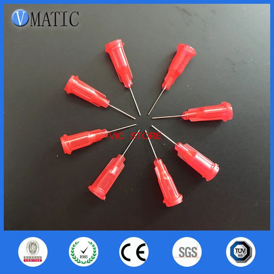 Free Shipping 100Pcs 25G Precision S.S. Dispensing Needle Tip 0.5" Glue Dispense Needle Tips 1/2 Inch
