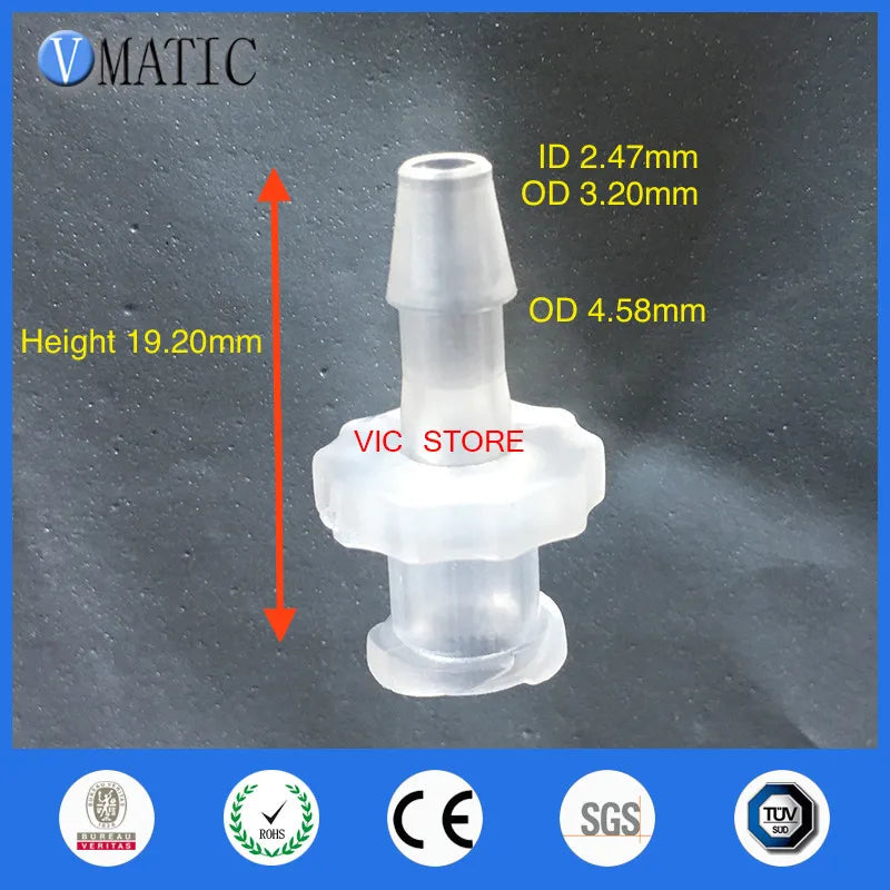 High Quality 100Pcs/Lot 1/8 Inch Barb Female Luer Tapered Syringe Fitting (Polyprop) Luer Lock Tapered Connector