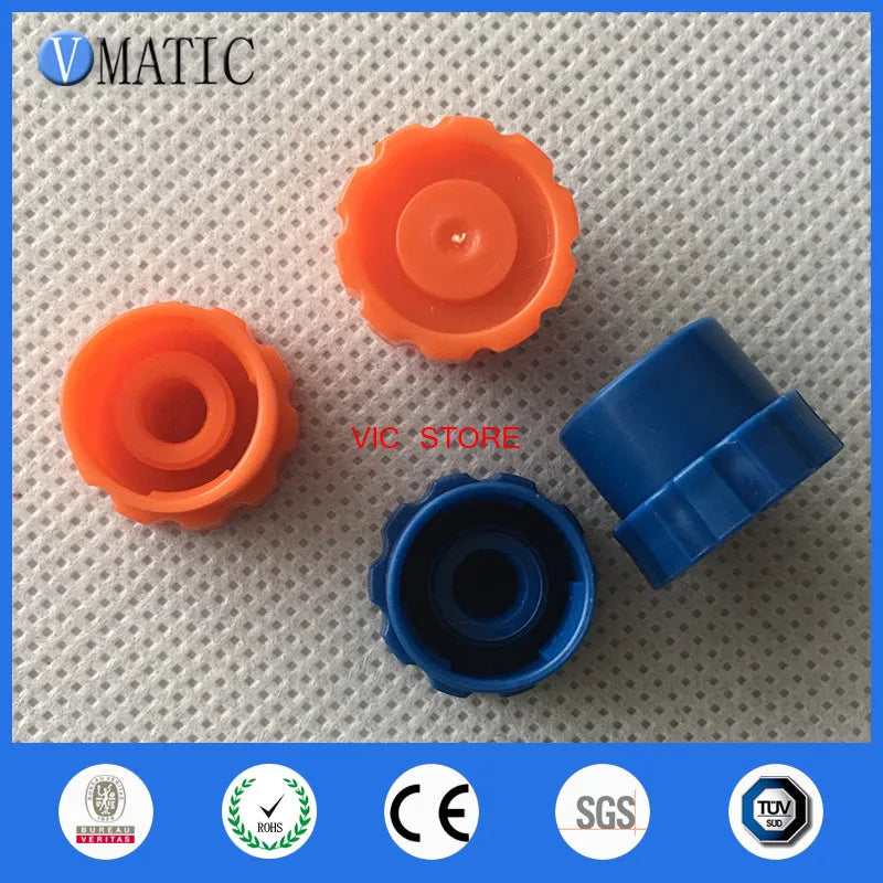 High Quality 100Pcs/Lot Blue/Orange Syringe Barrel Tip Caps Syringe Stopper