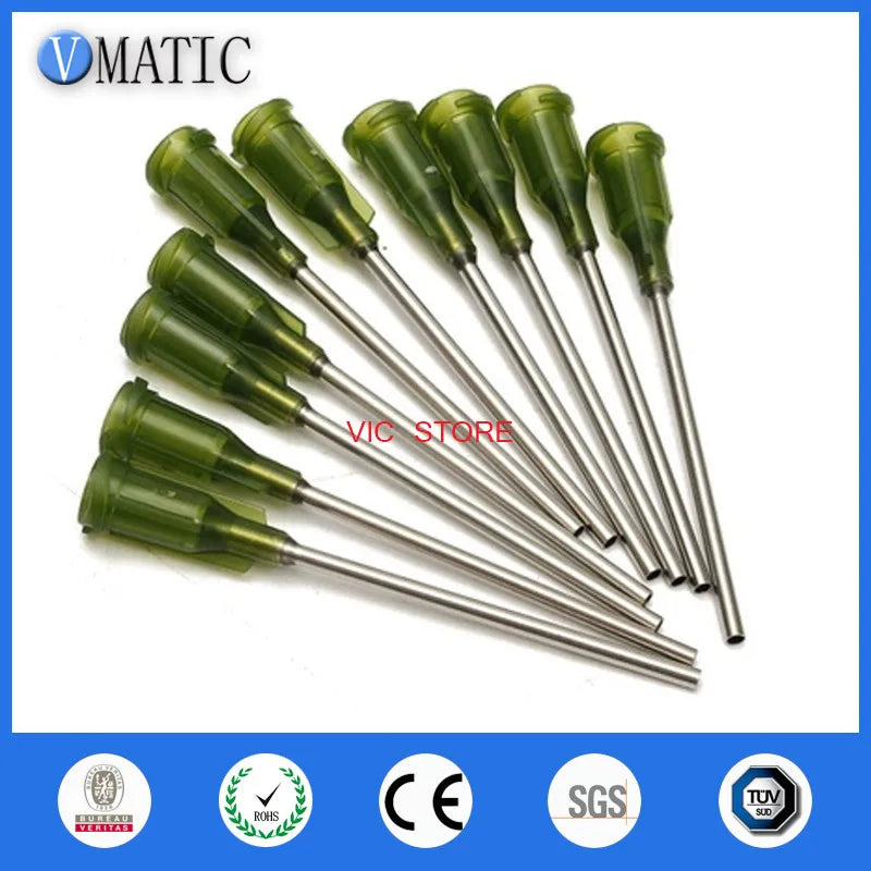 High Quality Non Sterilized 10Pcs 14G 10cm Length Dispensing Needle Tips 14G 100mm Tube Length Plastic Syringes Needle