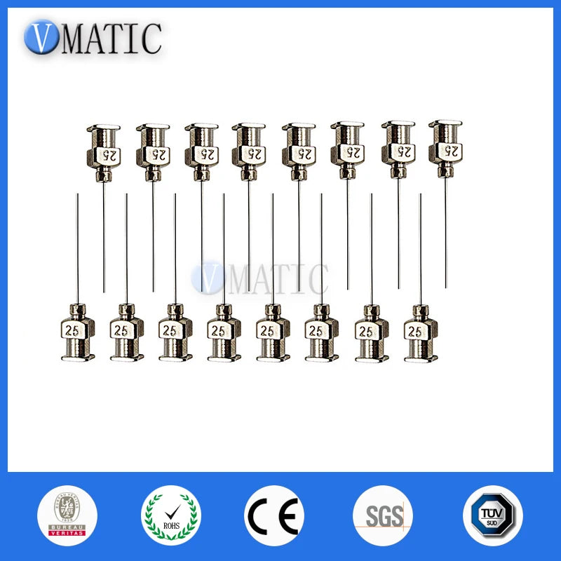 Free Shipping 12Pcs 1 Inch Tip Length 25G Blunt Stainless Steel Glue Dispensing Needles Syringe Needle Glue Dispensing Tips