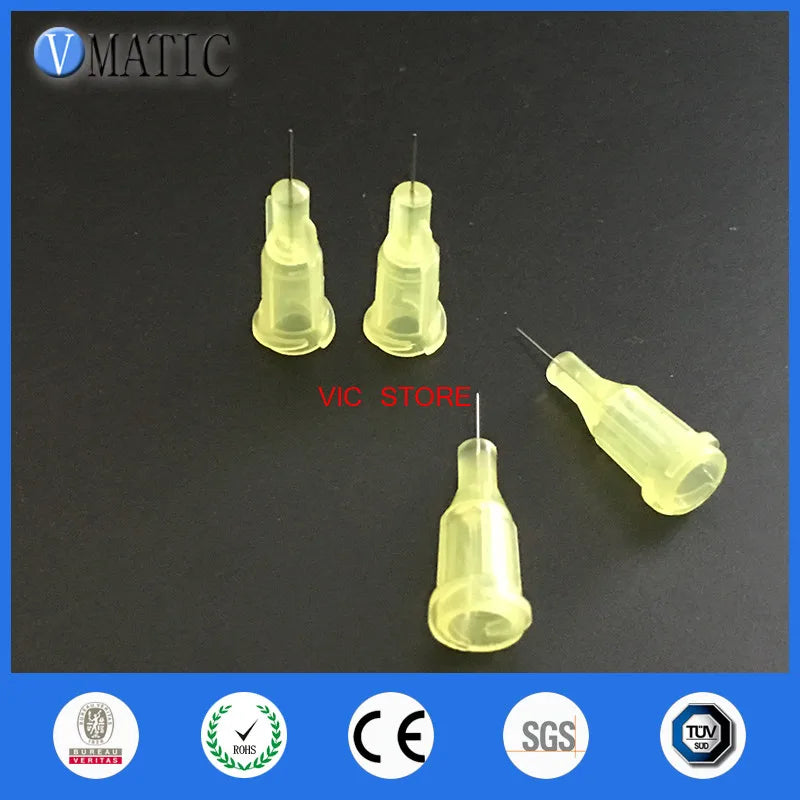 Free Shipping Non Sterilized 100Pcs 32G 1/4'' Inch Dispensing Glue Tip Needle