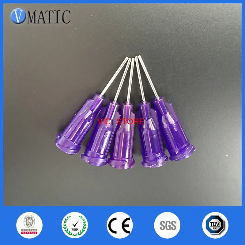 High Quality 100Pcs 21G 1/2 Inch Plastic Industrial Blunt Needles With Purple Color