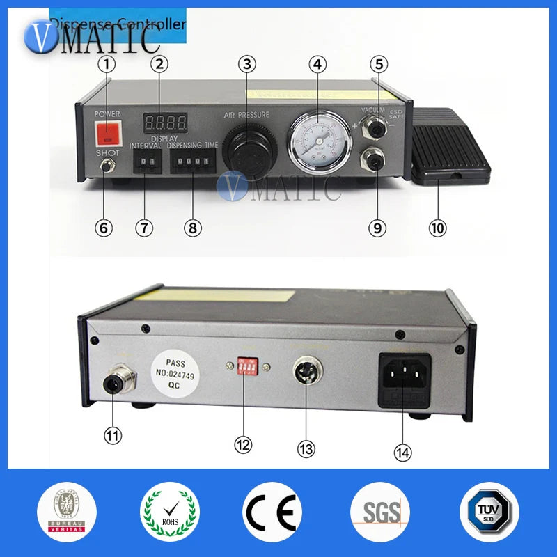 Automatic Glue Dispenser A B Mixed Doming Liquid Distribution Stainless Steel Pressure Tank 1L With Valve For Epoxy Resin