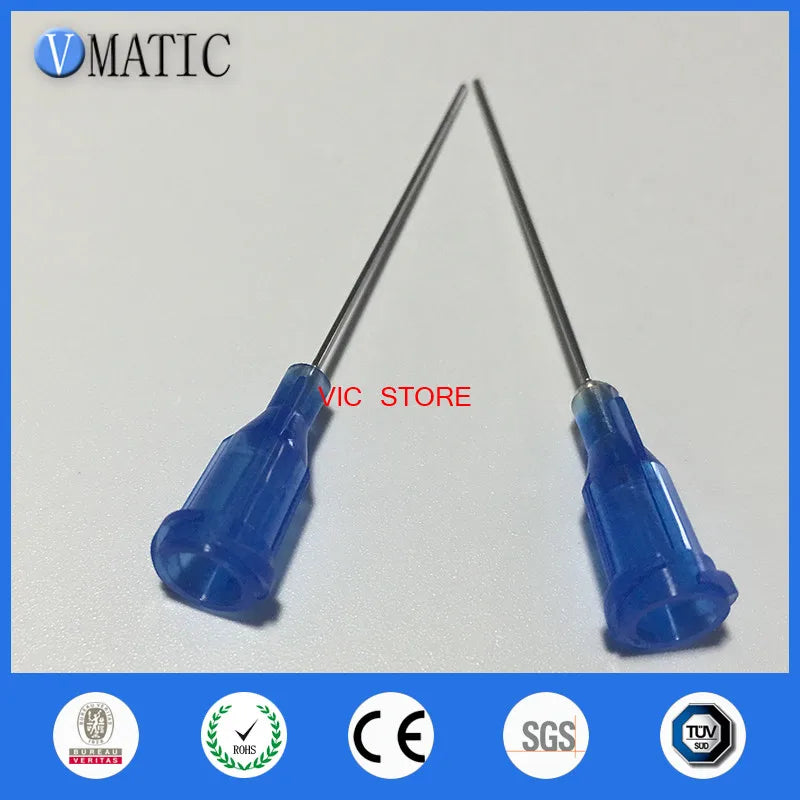 High Quality 100 Pcs 1'' Length Dispense Needles 22G Syringe Needle Tip 1 Inch Length Syringe Needle