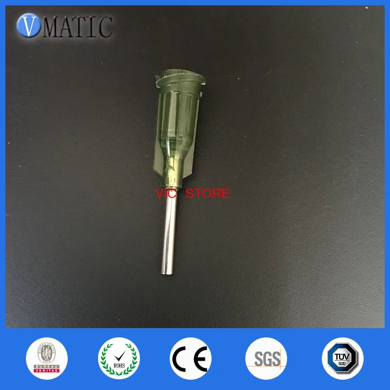 Free Shipping 100Pcs/Lot 14G 0.5'' Stainless Steel Tip Olive Color Screw Needle Glue Dispensing Needle Tips 1/2 Inch