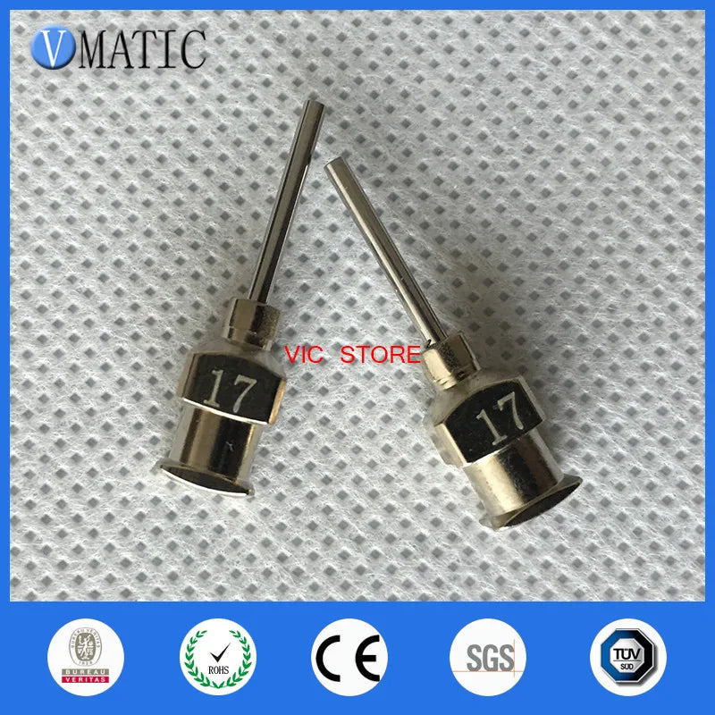 High Quality 0.5'' Length 17G All Metal Tips Blunt Stainless Steel 12Pcs Glue Dispensing Needles Syringe Needle Tips 1/2 Inch