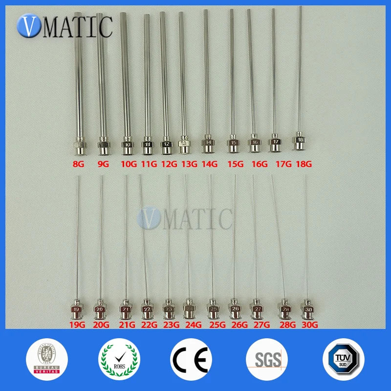 High Quality Precision All Metal Tips Tube Length 10cm 100mm Blunt Stainless Steel 10Pcs Dispensing Needles Syringe Needle Tips