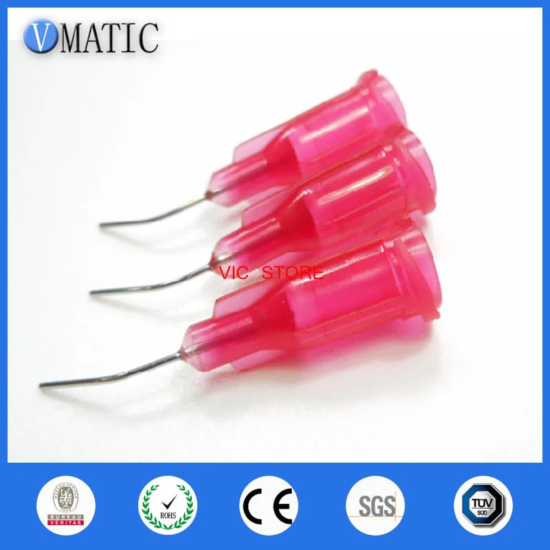 High Quality High Demand 25G Red 0.5'' 1/2 Inch Tubing 45 Degree Bend TE Premier Bent Dispensing Tips