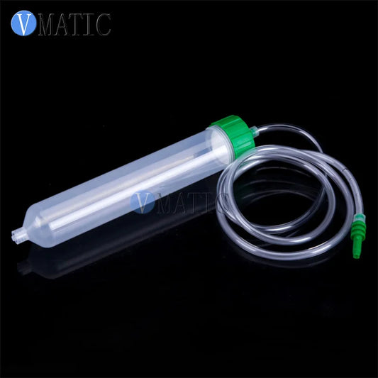 Free Shipping 100cc/ml Luer Lock Tip Pneumatic Glue Dispensing Dispenser Syringe Barrel With Barrel Adapter & Needle