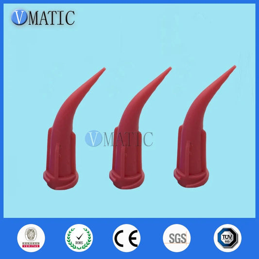 Free Shipping Quality 100pcs 25G Red TT Tapered Bend Dispensing Needle Tips
