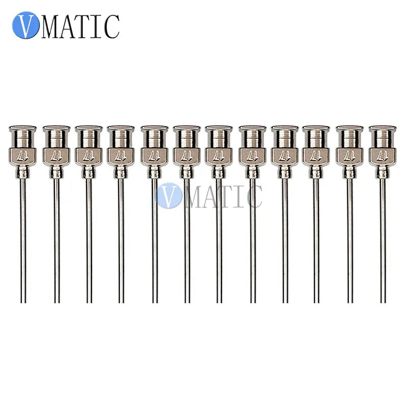 Free Shipping 12Pcs 1 Inch Tip Length 17G Metal Stainless Steel Liquid Dispenser Needles