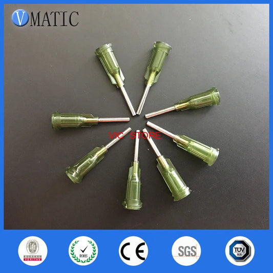 Free Shipping 100Pcs 0.5'' 1/2 Inch Tubing Length 14G Luer Lock S.S.Glue Plastic Dispensing Needle Tip