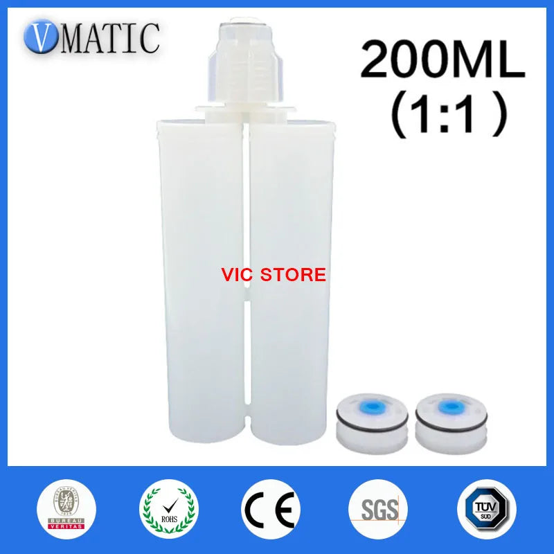 High Quality Ab Epoxy Gun Cartridge 200 ml / cc = 100: 100 Syringe 1: 1