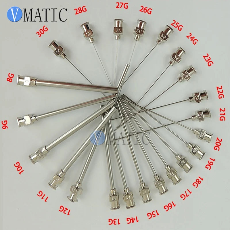 Free Shipping 12pcs High Precision All Metal Tips Tube Length 75mm Stainless Steel  Needles