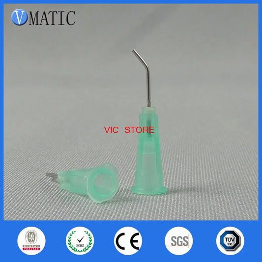 Free Shipping 100 Pieces 21G 45 Bent Degree 0.5'' Glue Dispensing Needle Bayonet Type Dispenser Needles 1/2 Inch