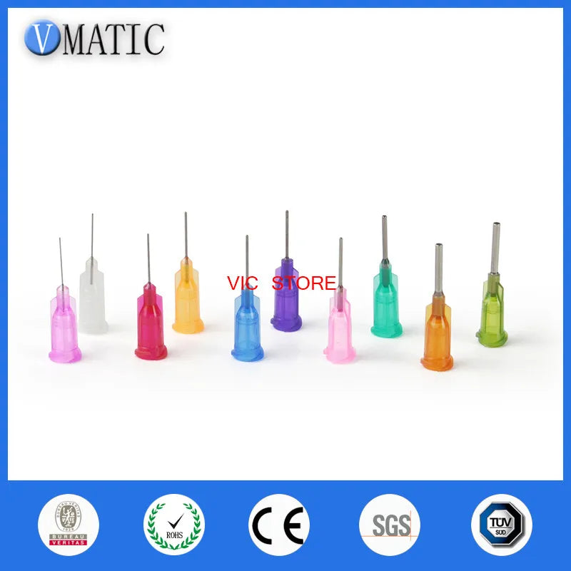 Free Shipping 0.5" Tubing Length 100 Pcs Te Premier Dispense Tips Dispenser Needles 1/2 Inch Dispensing Needle Tips