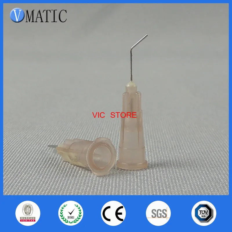 Free Shipping 100Pcs 26G 45 Degree Bent 0.5'' Angled Glue Dispensing Needle Tip 1/2 Inch