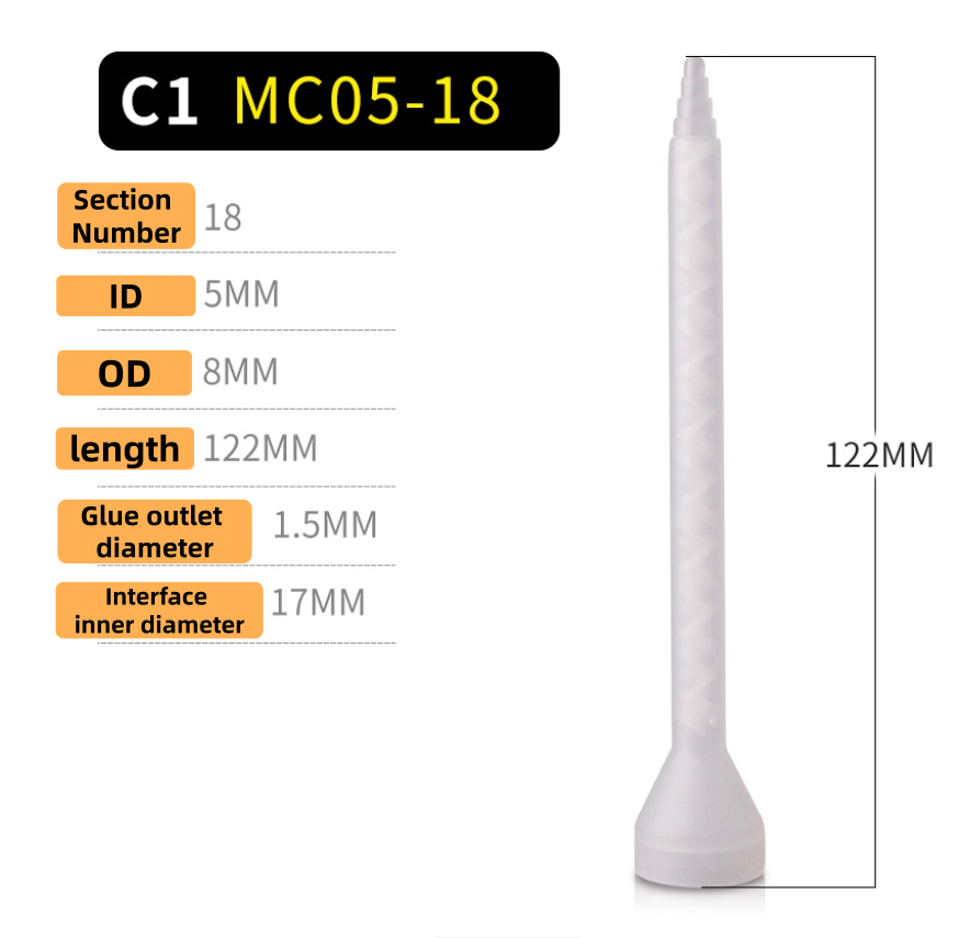 Free Shipping Resin Static Mixer MC MS Series Fluid Liquid Glue Dispense Mixing Nozzles Pipe For Pneumatic Valve