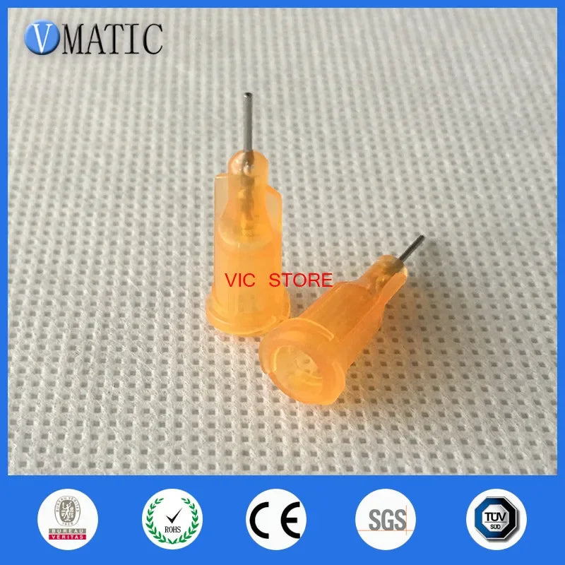‌100PCS 23G 1/4" Orange Syringe Needles | Luer Lock Dispensing Tips for Epoxy/Pet Care Free Shipping‌