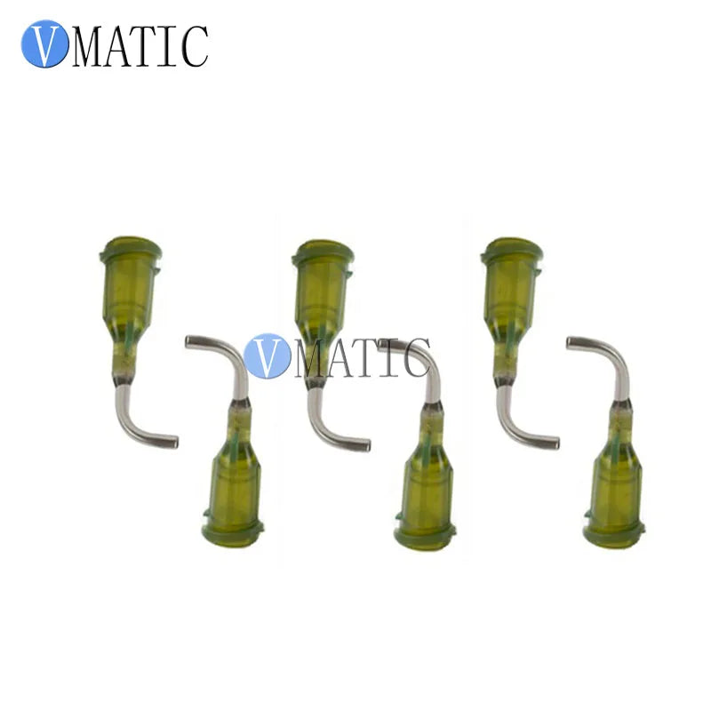 High Quality 100Pcs 14G Olive 0.5'' 90 Degree Bend Bent Dispensing Needle Tips 1/2 Inch