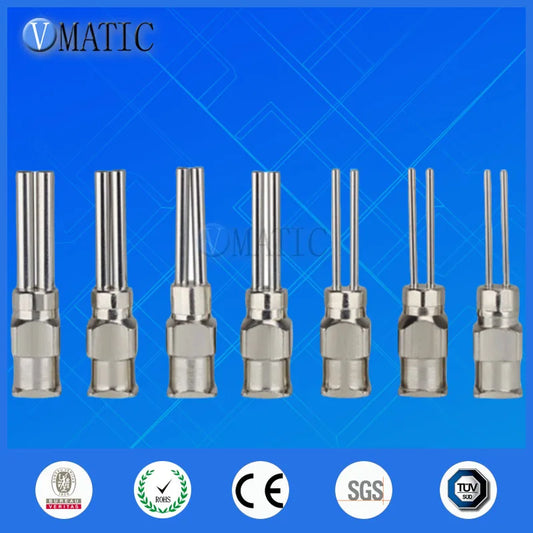 ‌12-Pack Dual Tip Dispensing Needles | Stainless Steel 12.7mm(1/2") for Adhesive & Cosmetics | Luer Lock Fast Ship‌