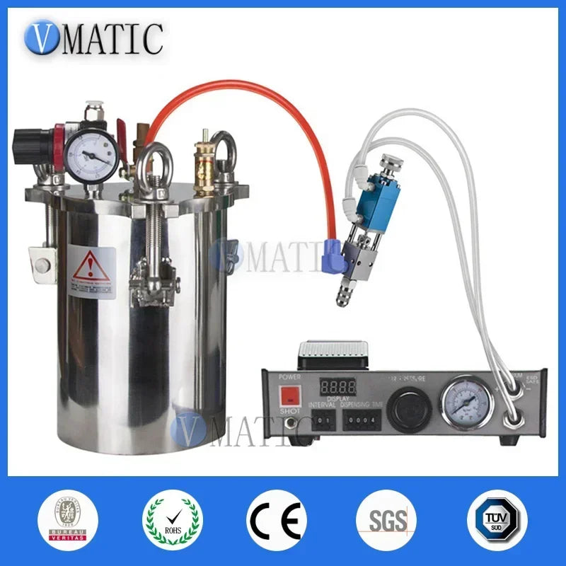 Pneumatic Glue Dispenser System - 1 to 5L Pressure Tank with Digital Controller for Automotive/Electronics (Free Shipping)