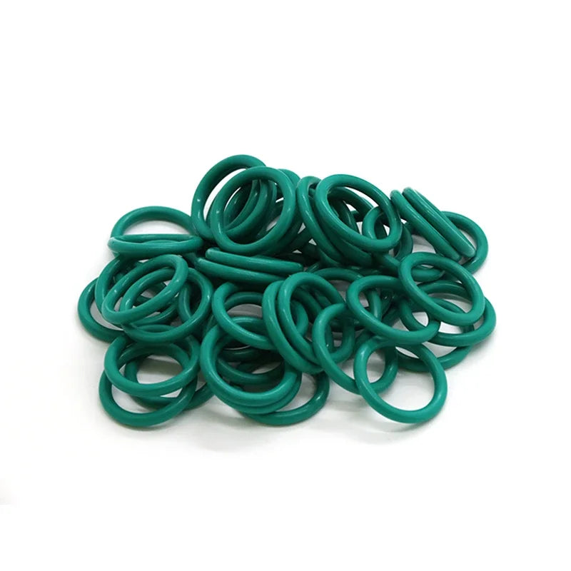 Green Fluorine Rubber O-Ring OD8-70mm Thickness CS2.4/3.1/3.5mm O-Rings Sealing Gasket Oil Resistant Acid & Alkali Resistant