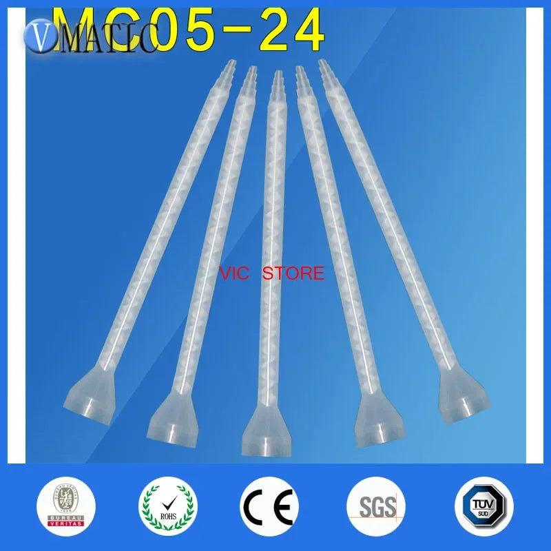Free Shipping 10Pcs Resin Static Mixer MC05-24 Mixing Nozzles Bell Mouth Silicone Mixing Tube Nozzle