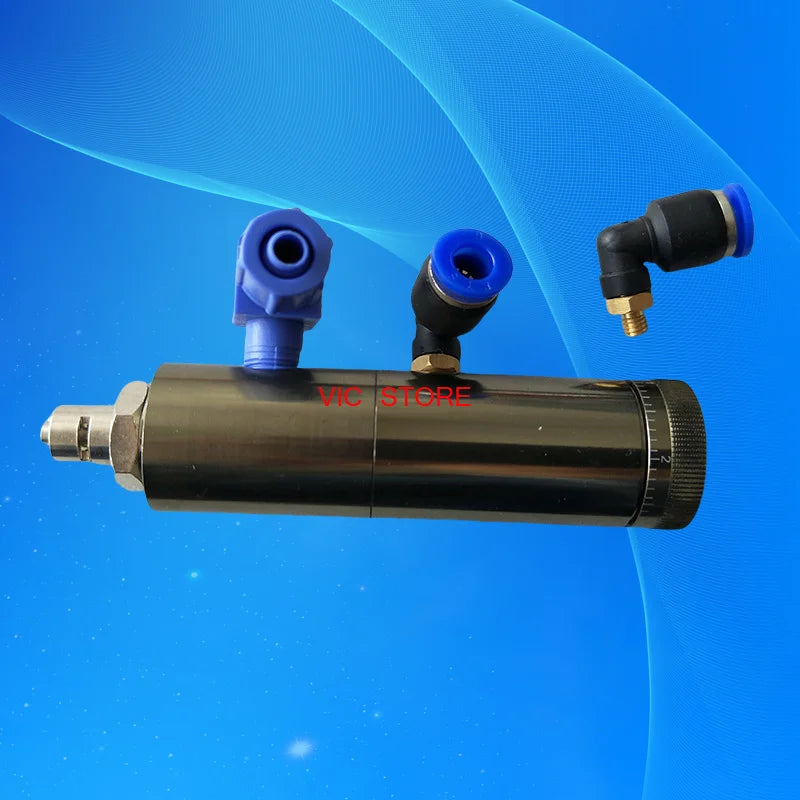 Precision Flow Control Valve | Micrometer Dial-Adjust Luer Lock Dispenser with PTFE Tip Seal