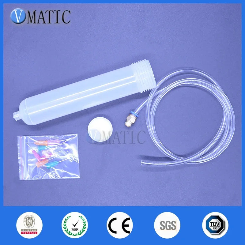 Free Shipping Thickening Explosion-Proof 100Cc/Ml Helix Luer Lock Tip Dispenser Pneumatic Syringe Barrel With Adapter