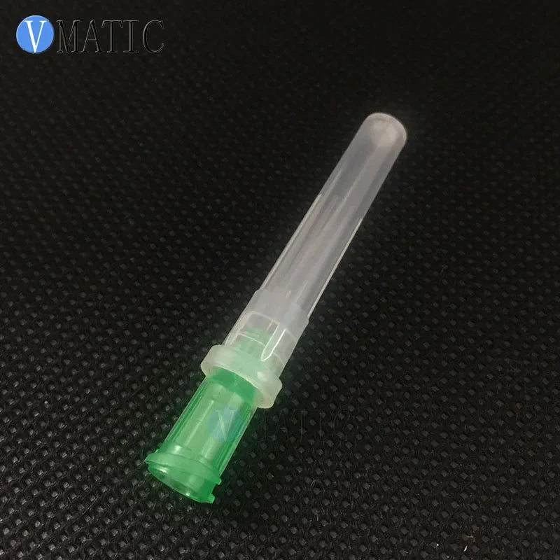 Free Shipping 100Pcs 34G 1/4'' Inch Glue Dispensing Needle Tip With Needle Caps