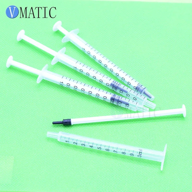 Free Shipping Quality 10 Sets 1cc 1ml Syringe With Glue Dispensing Syringe Cap/Stopper