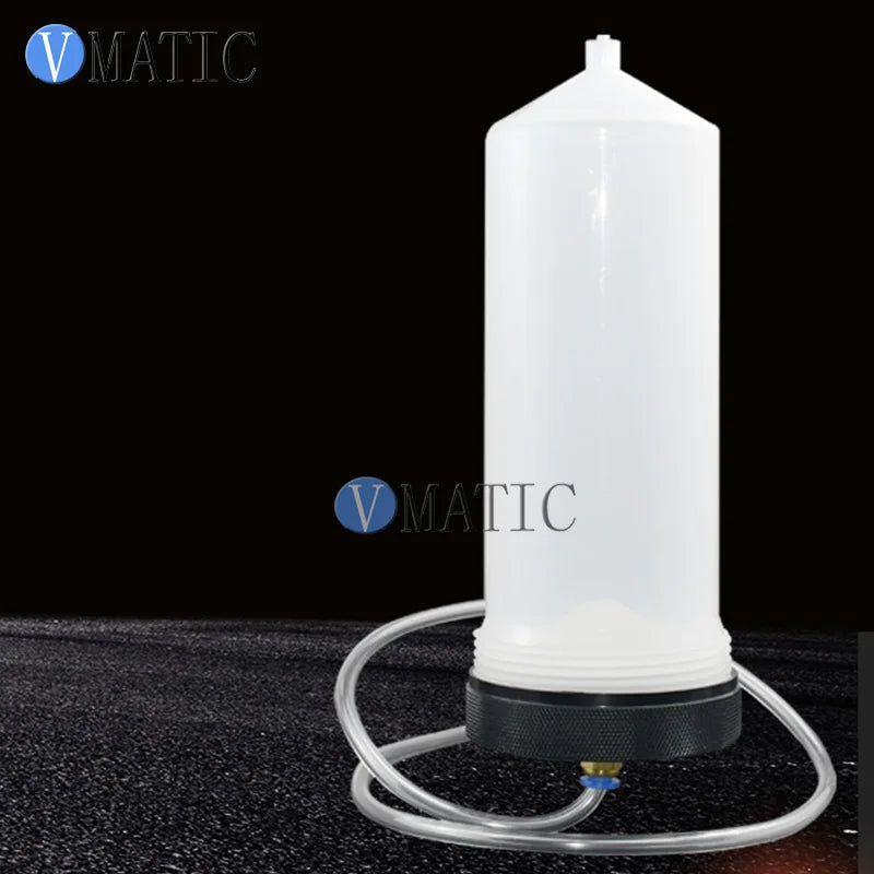 High Quality Thickened Glue Dispensing Pneumatic Syringe Cartridge 300 Cc / Ml Helix Luer Lock Tip With Adapter