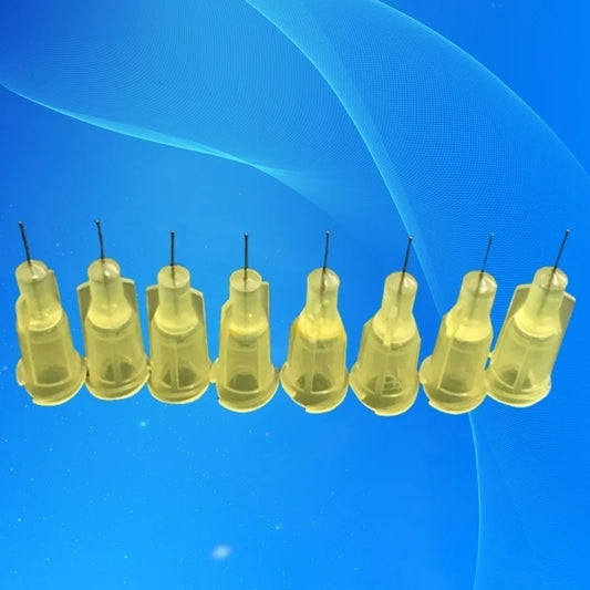 32G Industrial Syringe Tips 100pcs | 6.35mm (1/4") Stainless Steel Dispensing Needles for EFD Applicators
